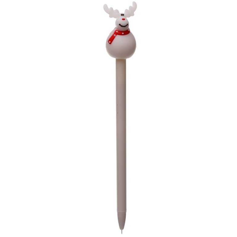 Christmas Topper Festive Novelty Pen - CE Marked, Durable ABS PVC Silicone Construction, Fine Tip Nib.