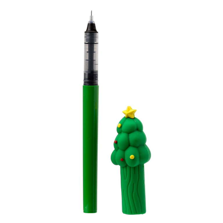 Christmas Festive Friends CE Marked Plastic Pen - EN71 Compliant Writing Instrument for All Ages (3 Years)