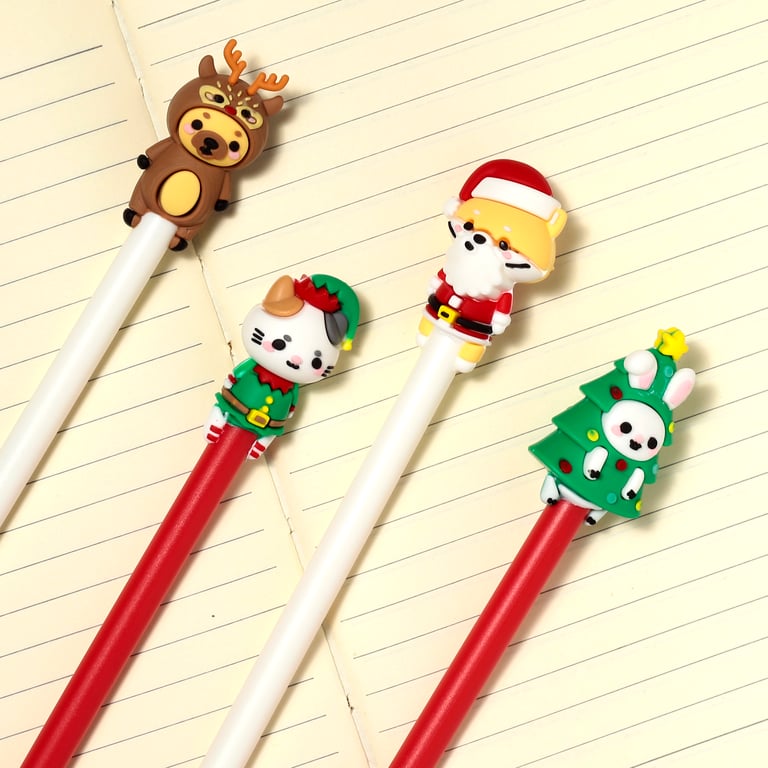 Adoramals Fine Tip Plastic Pen - CE Marked & EN71 Compliant Christmas Writing Tool