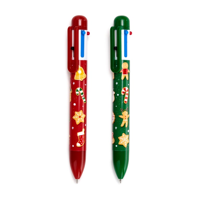 Multi Colour Christmas Baker Street Gingerbread Pen - CE Marked, Kid Safe, 6 Colours