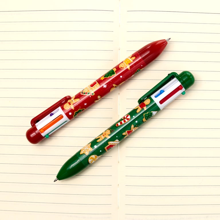 Multi Colour Christmas Baker Street Gingerbread Pen - CE Marked, Kid Safe, 6 Colours