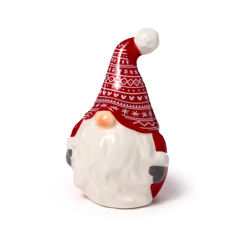 Ceramic Scandi Christmas Gonk Salt & Pepper Set - Food Safe Kitchenware