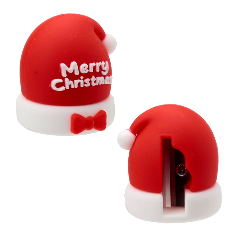 Plastic Pencil Sharpener - CE Marked, EN71 Compliant, Christmas Festive Friends