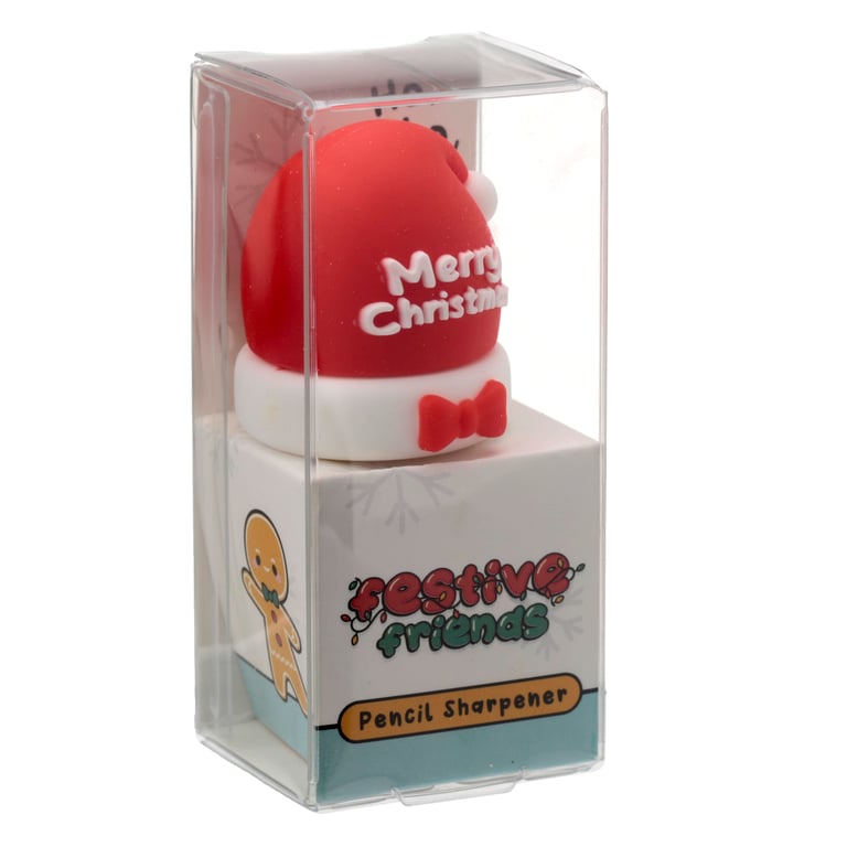 Plastic Pencil Sharpener - CE Marked, EN71 Compliant, Christmas Festive Friends
