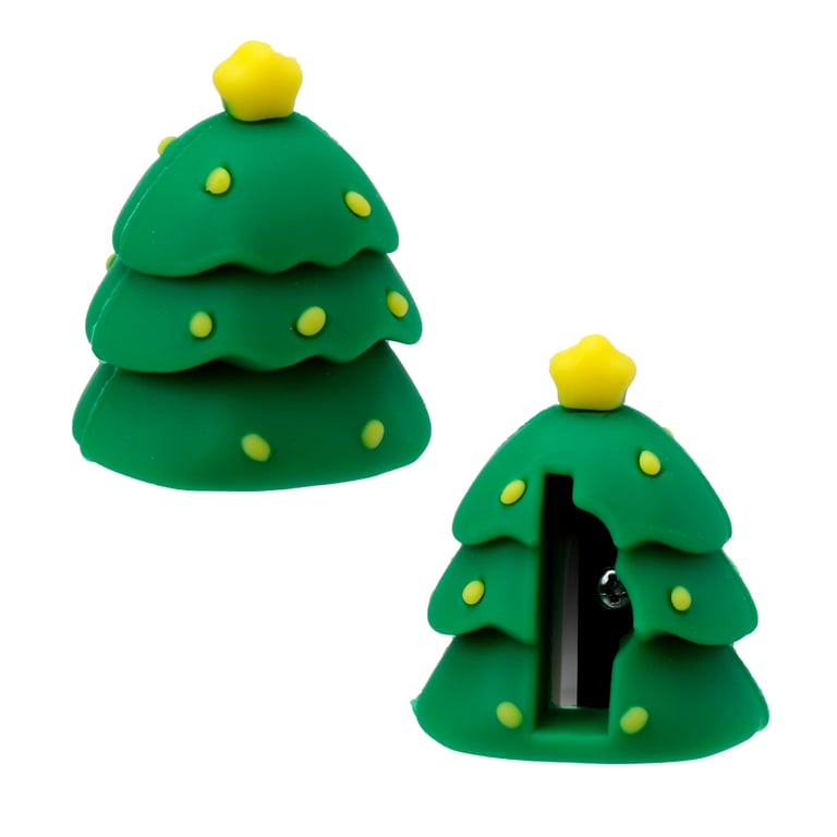 Plastic Pencil Sharpener - CE Marked, EN71 Compliant, Christmas Festive Friends
