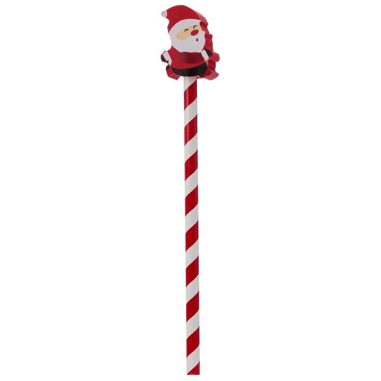 Christmas Characters Wood & Rubber HB Pencil Topper with CE/UKCA Marking and EN71 Compliance for Kids