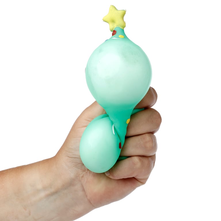 Christmas Tree & Santa Stretchy Toy - CE Marked, EN71 Compliant Rubber Toy Suitable from 3 Years