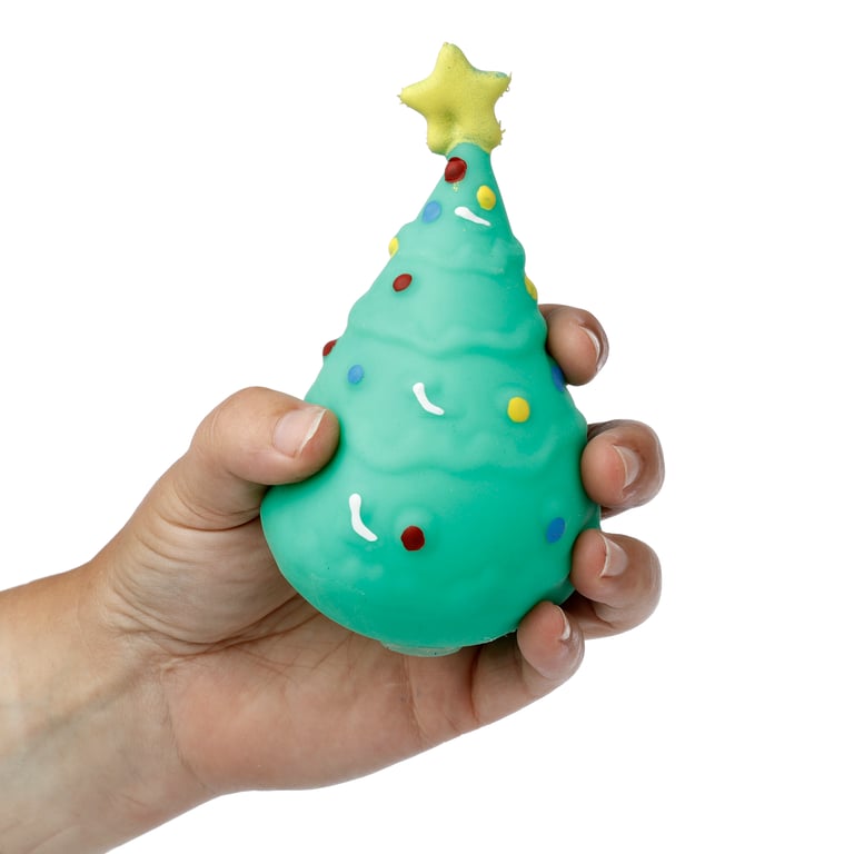 Christmas Tree & Santa Stretchy Toy - CE Marked, EN71 Compliant Rubber Toy Suitable from 3 Years