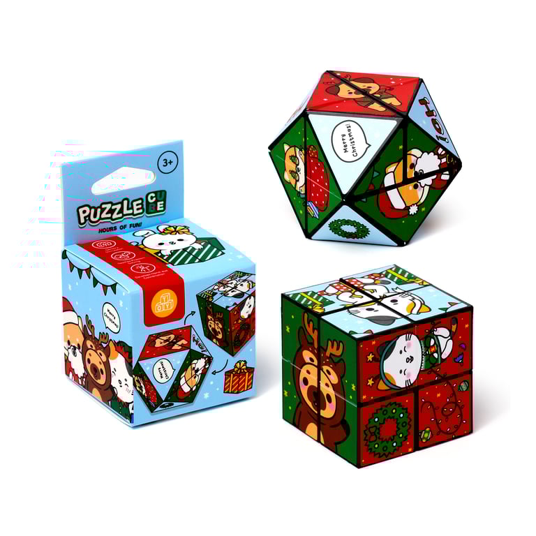 CE Marked Plastic Puzzle Cube Toy - Christmas Adoramals