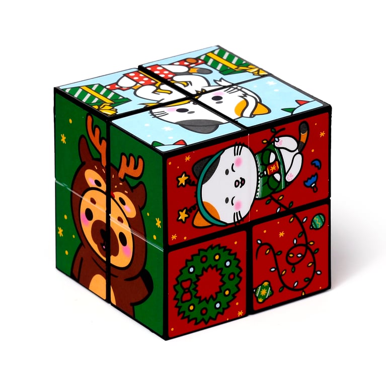 CE Marked Plastic Puzzle Cube Toy - Christmas Adoramals