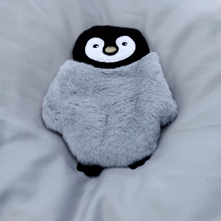 Microwavable Plush Lavender Heat Pack - Penguin, Soothing Relief with Wheat and Lavender Seeds