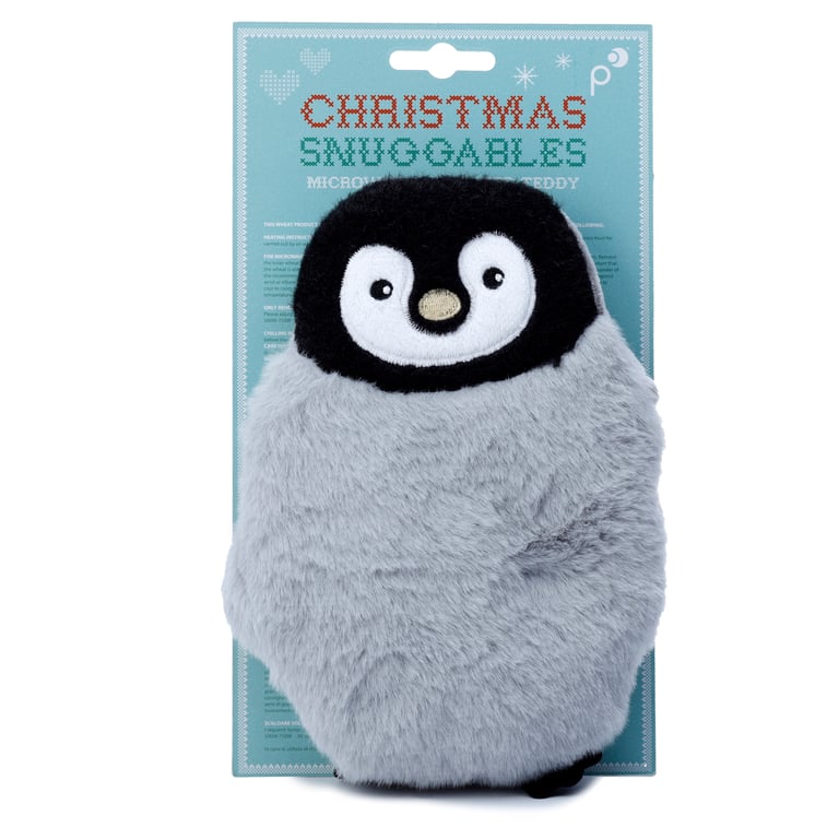 Microwavable Plush Lavender Heat Pack - Penguin, Soothing Relief with Wheat and Lavender Seeds