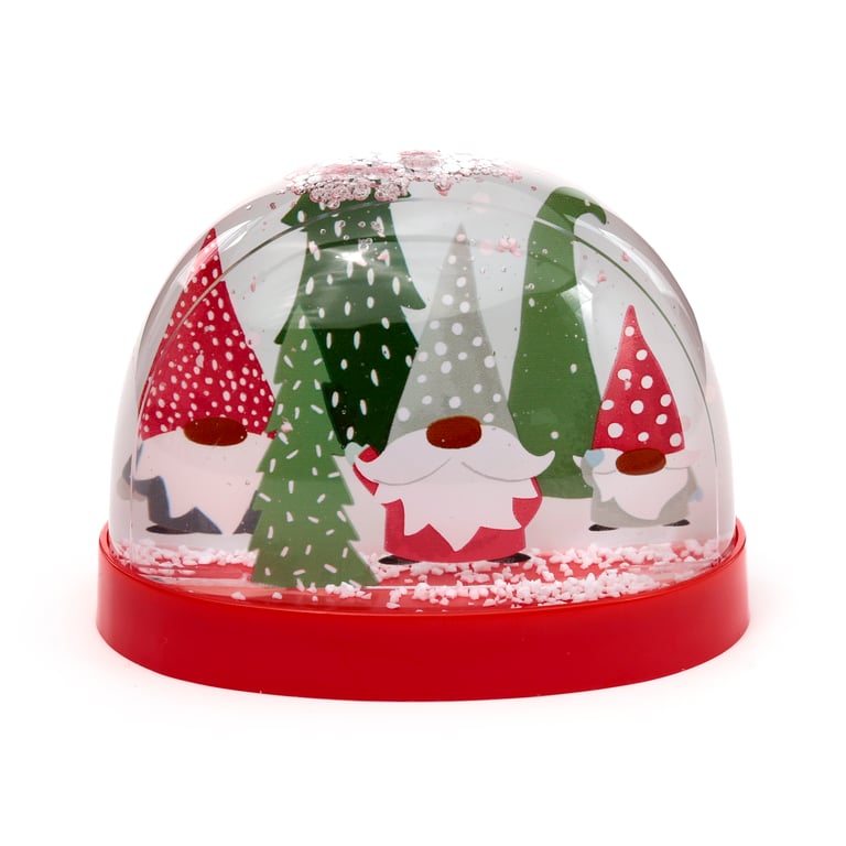 Large Collectable Plastic Christmas Decoration - Snow Storm Ornament with Glitter