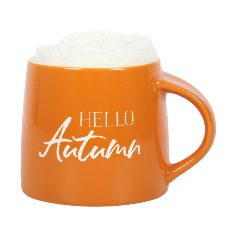 Hello Autumn Mug and Socks Set - Cozy Gift for Autumn Days (380ml)