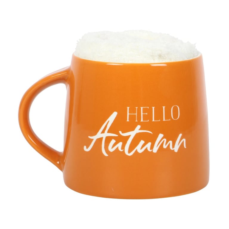 Hello Autumn Mug and Socks Set - Cozy Gift for Autumn Days (380ml)