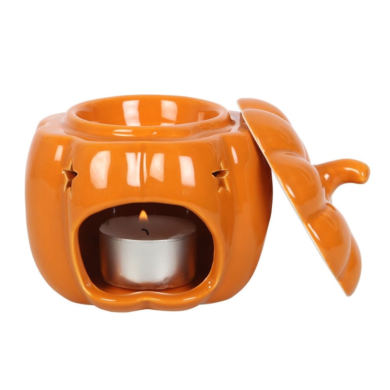 Pumpkin Wax Melt Burner - Cozy Autumn Ambiance Oil Warmer with Fragrance Options