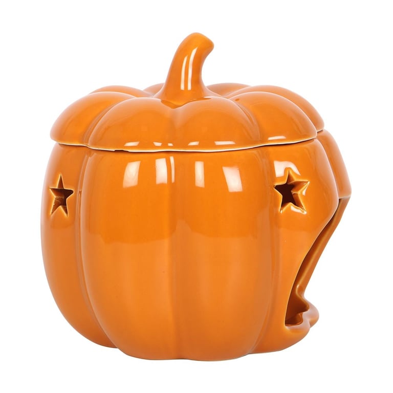Pumpkin Wax Melt Burner - Cozy Autumn Ambiance Oil Warmer with Fragrance Options