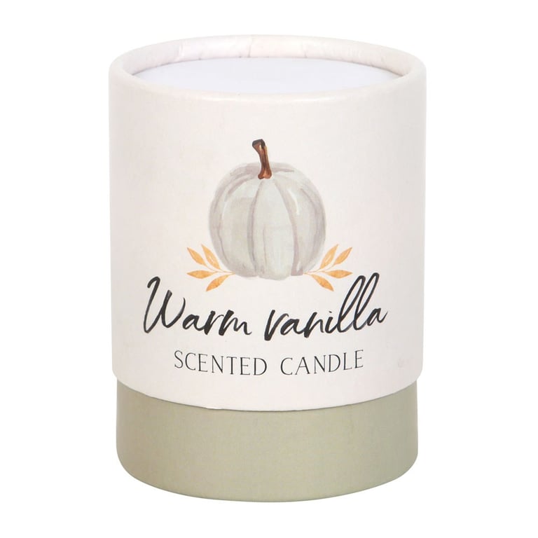 Warm Vanilla Autumn Candle - Vegan Paraffin Wax, 25 Hour Burn Time, Home Fragrance