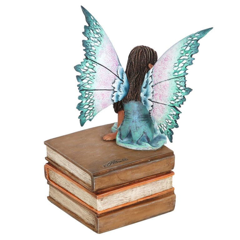Amy Brown Book Fairy Figurine - Handcrafted Resin Collectible with Watercolour Accents