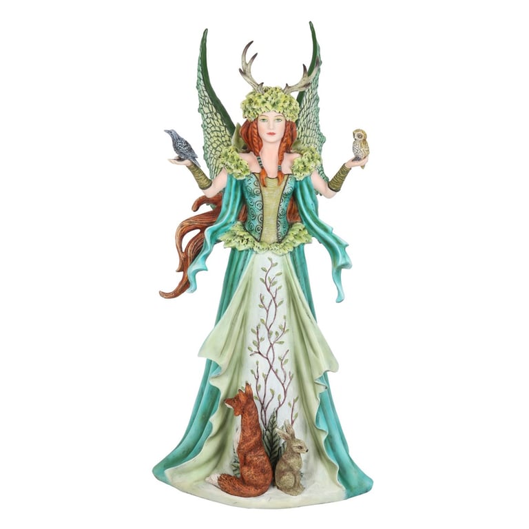 Amy Brown The Caretaker Fairy Figurine - Resin Sculpture of Magical Forest Protector
