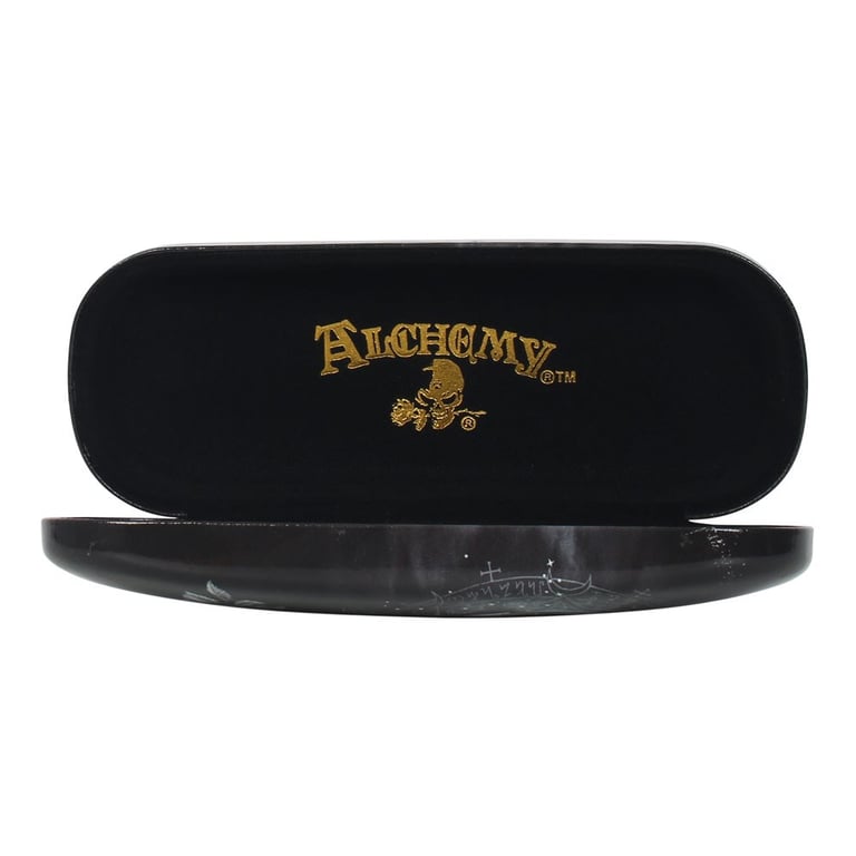 Grimalkin s Glass Glasses Case by Alchemy - Official Licensed Black Cat Artwork & Microfibre Cleaning Cloth Included