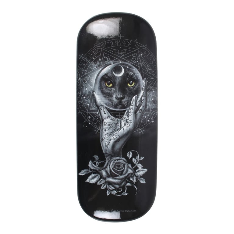 Grimalkin s Glass Glasses Case by Alchemy - Official Licensed Black Cat Artwork & Microfibre Cleaning Cloth Included