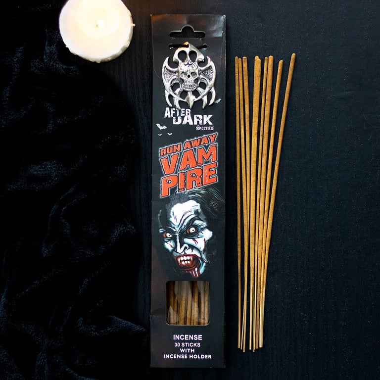 Run Away Vampire Incense Gift Set - Sandalwood Scented, Dark Home Decor