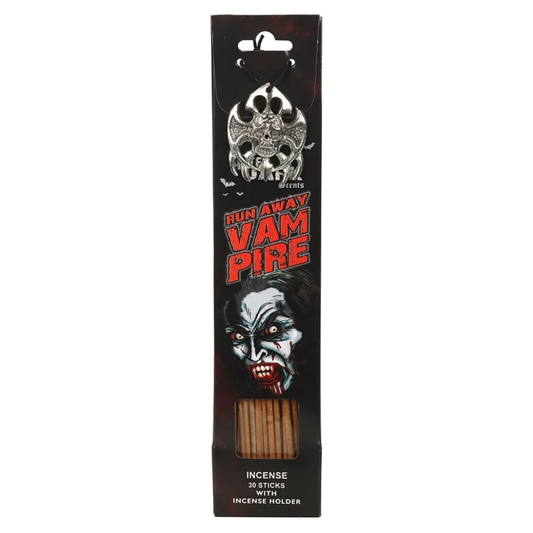 Run Away Vampire Incense Gift Set - Sandalwood Scented, Dark Home Decor