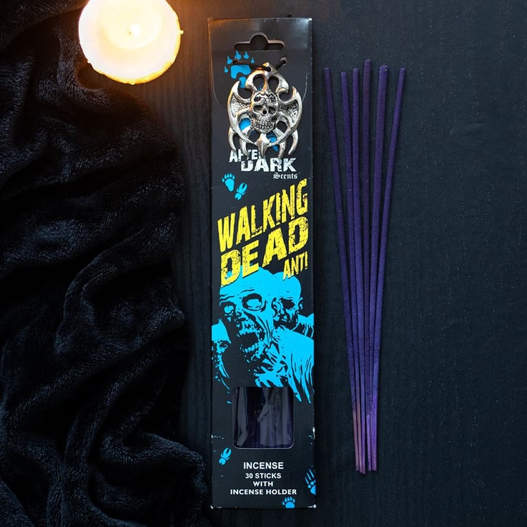 Walking Dead Anti Incense Gift Set - 30 Lavender Scented Sticks & Metal Holder