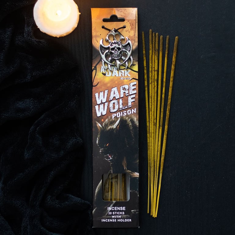 Werewolf Poison Incense Sticks Set - Gothic Home Fragrance and Cryptid Repeller