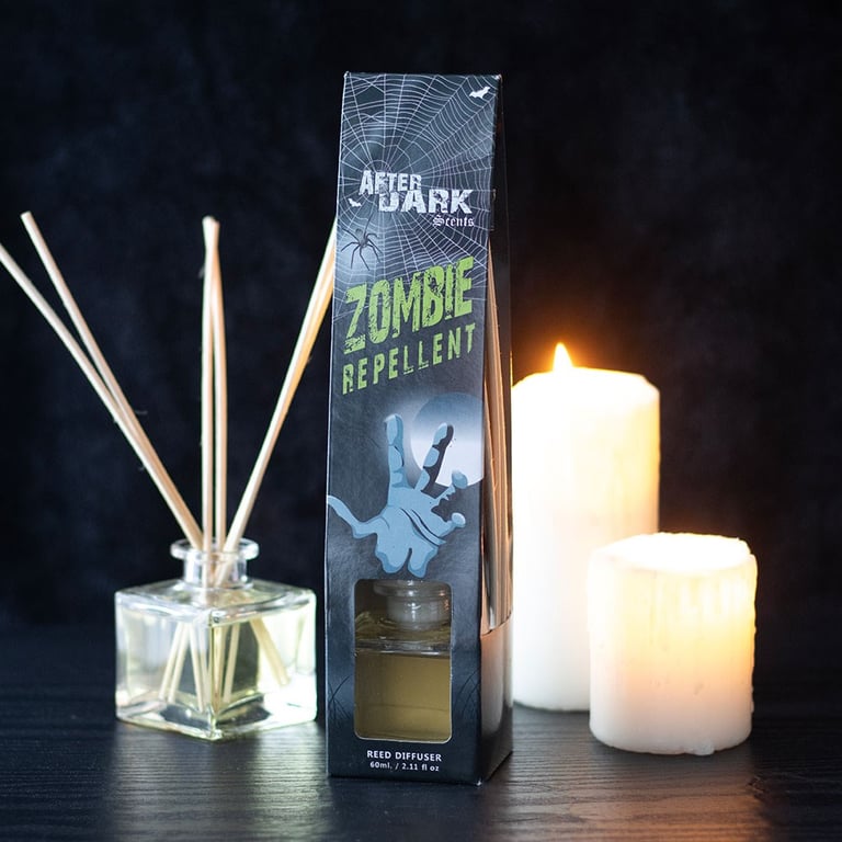 Zombie Repellent Reed Diffuser - Jasmine Scented Home Fragrance by After Dark Collection