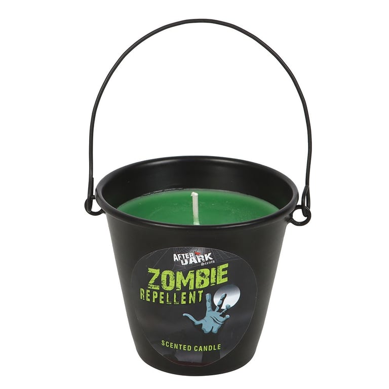 Zombie Repellent Candle Bucket - Jasmine Scented, 20hr Burn Time, After Dark Collection
