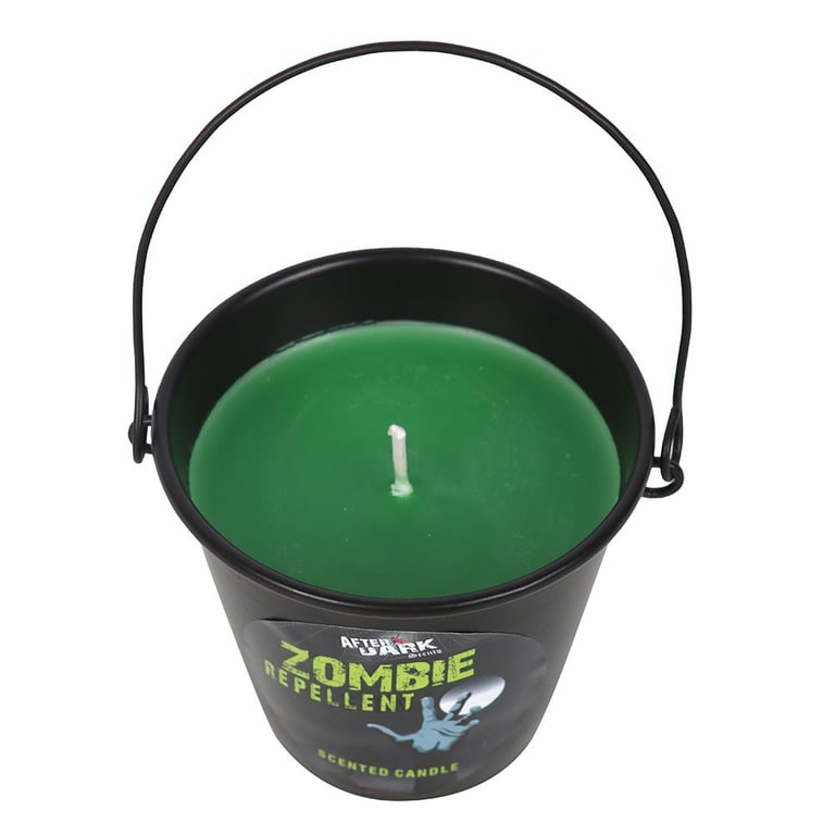 Zombie Repellent Candle Bucket - Jasmine Scented, 20hr Burn Time, After Dark Collection