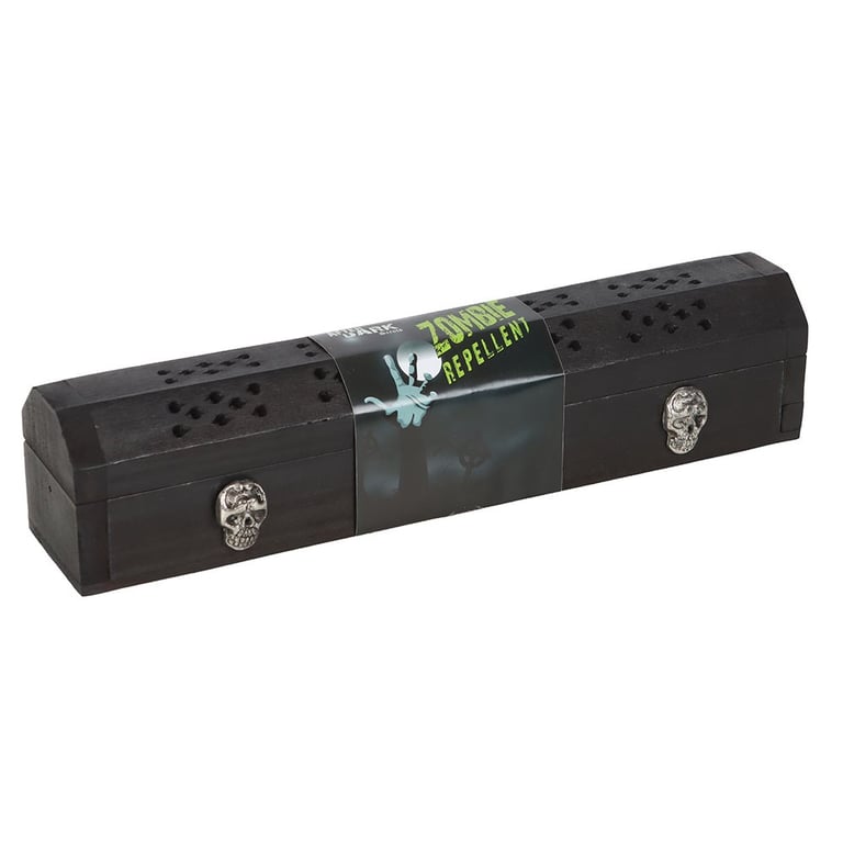 Zombie Repellent Incense Box Set - Jasmine Scented, Silver Skull Accented Home Decor