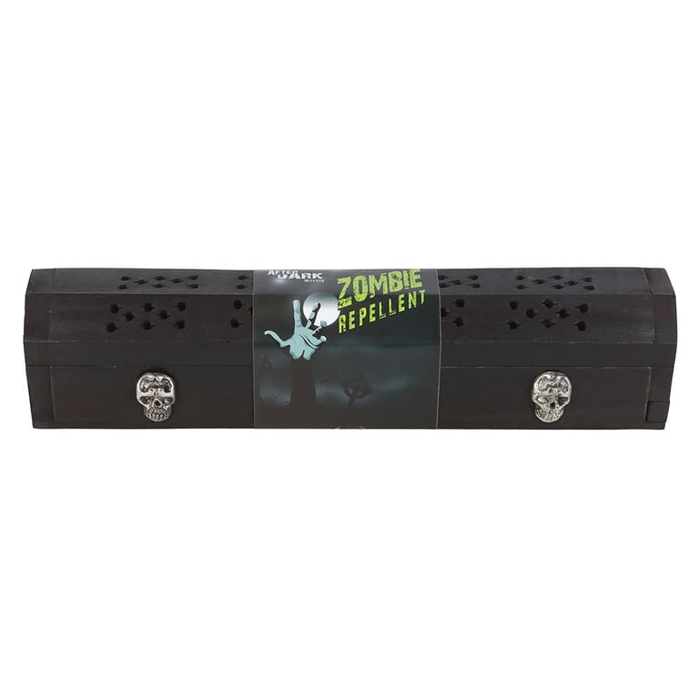 Zombie Repellent Incense Box Set - Jasmine Scented, Silver Skull Accented Home Decor