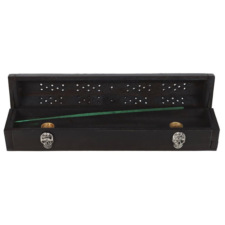 Zombie Repellent Incense Box Set - Jasmine Scented, Silver Skull Accented Home Decor