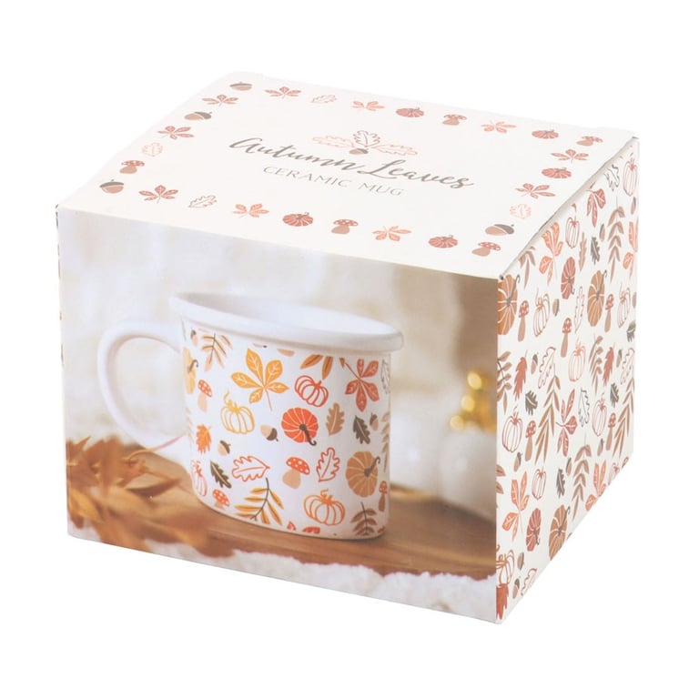 Autumn Leaves and Pumpkins 480ml Handwash Mug