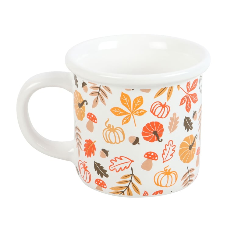 Autumn Leaves and Pumpkins 480ml Handwash Mug