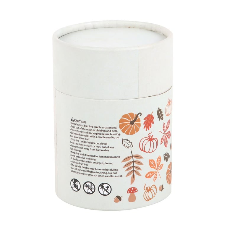 Warm Vanilla Autumn Candle - 30 Hour Burn Time, Vegan Paraffin Wax Home Fragrance Gift