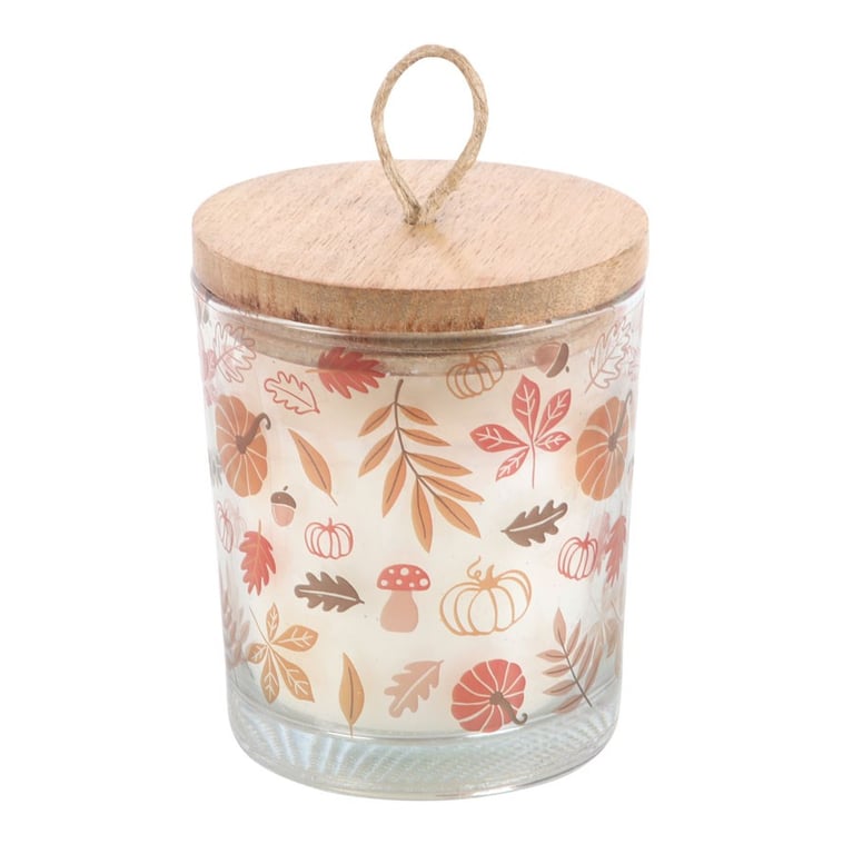 Warm Vanilla Autumn Candle - 30 Hour Burn Time, Vegan Paraffin Wax Home Fragrance Gift