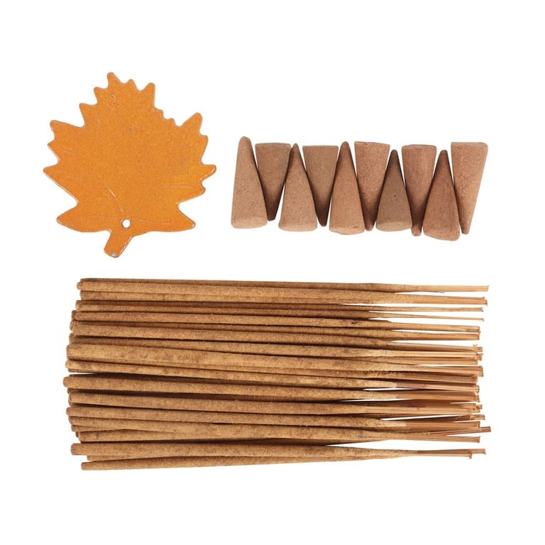 Autumn Leaf Orange & Cinnamon Incense Gift Set - Home Fragrance Essentials