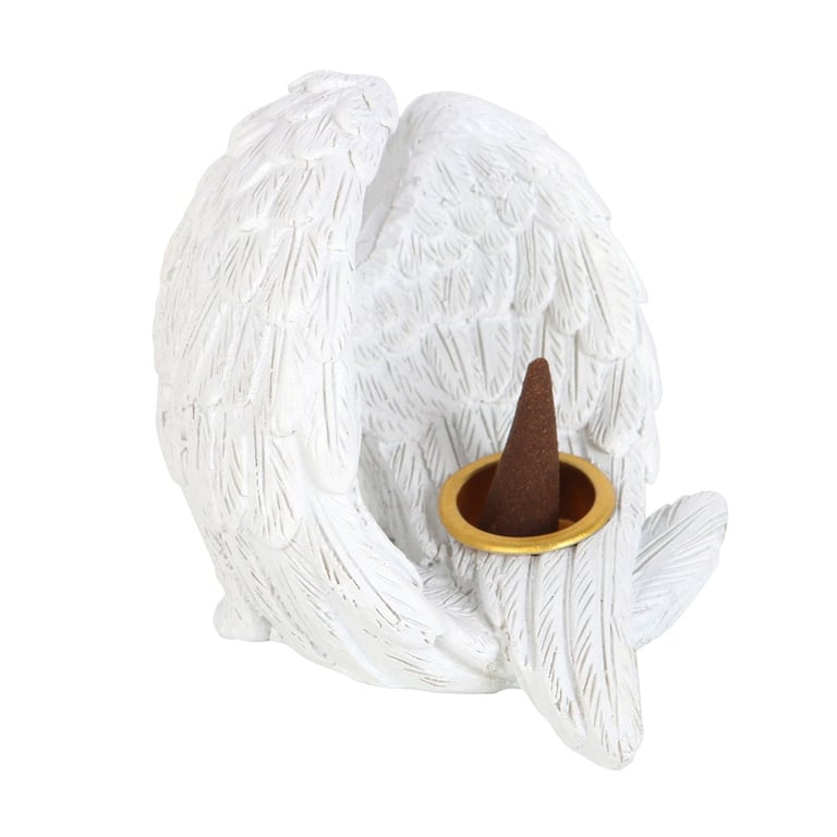 Angel Wing Resin Incense Cone Burner - Serenity & Spiritual Sanctuary Decor