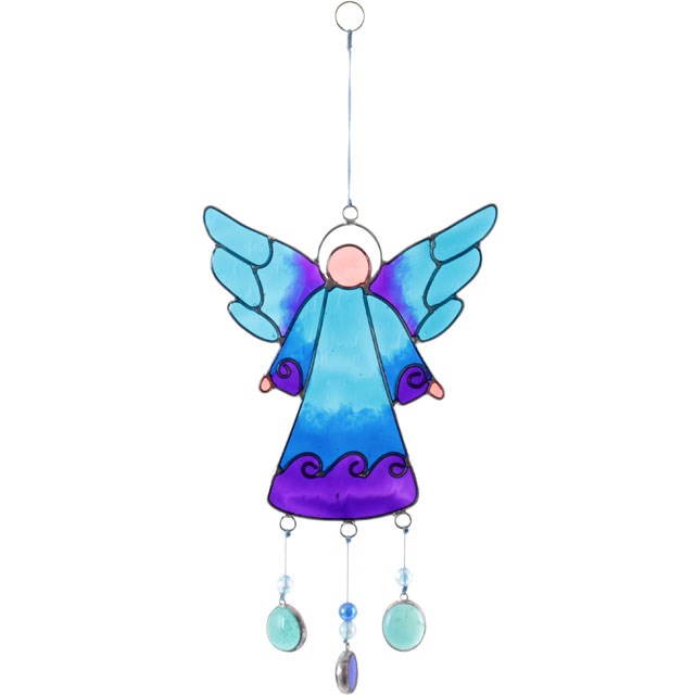 Blue Angel Suncatcher - Coloured Droplets Window Decoration Home Decor