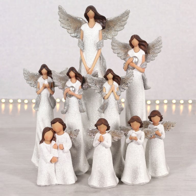 Peace Pray Love Child Angels Figurines - Symbolizing Peace, Prayer, and Love Decorations