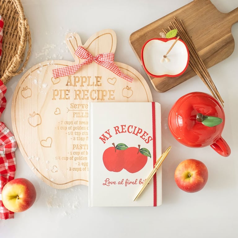 Apple Pie Recipe Wooden Serving Board - Perfect Baking Day Gift for Home Decor