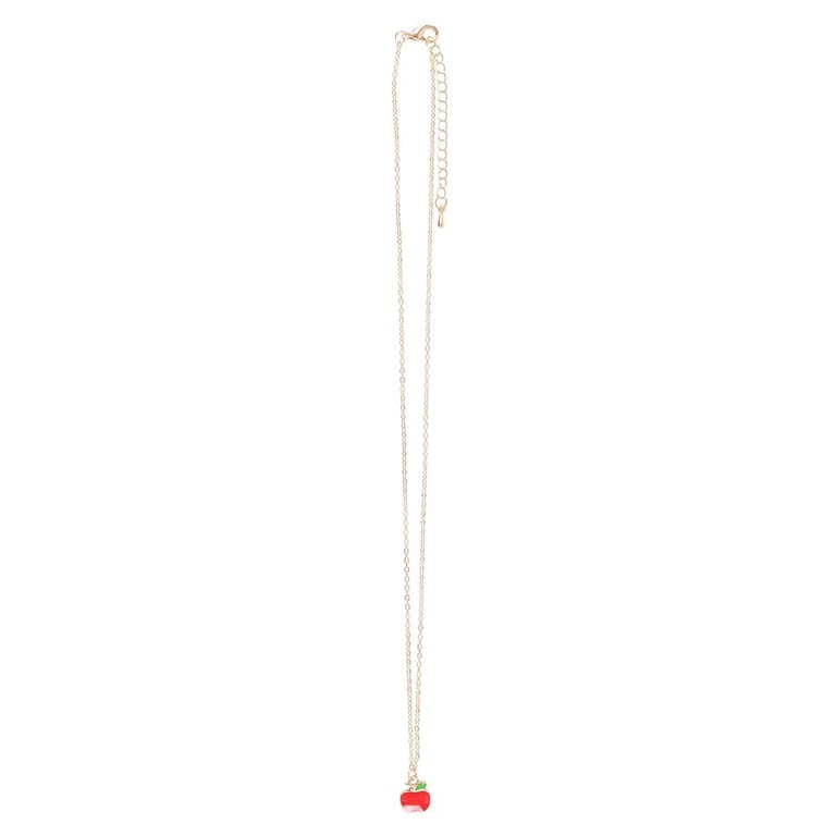 Teacher Appreciation Gift Apple Pendant Necklace - Nickel-Free Stainless Steel