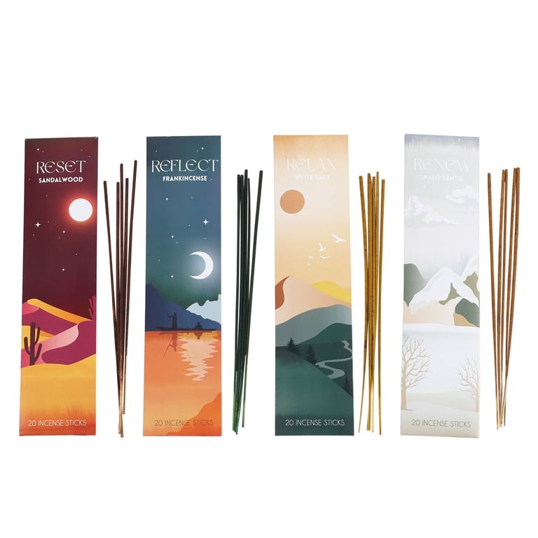 Meditation Collection Incense Sticks - Calming Atmosphere in 4 Blend Set