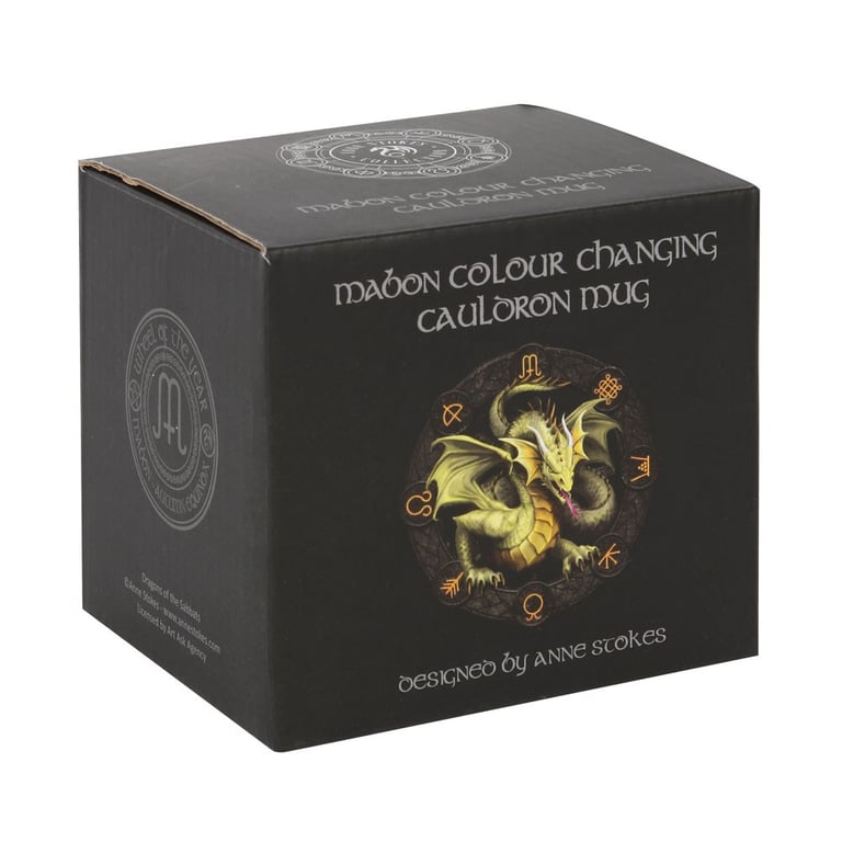 Anne Stokes Mabon Colour Changing Cauldron Mug - Fantasy Art Design Changes with Hot Beverage