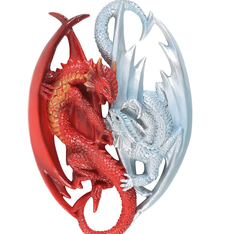 Anne Stokes Fire and Ice Dragon Hanging Ornament