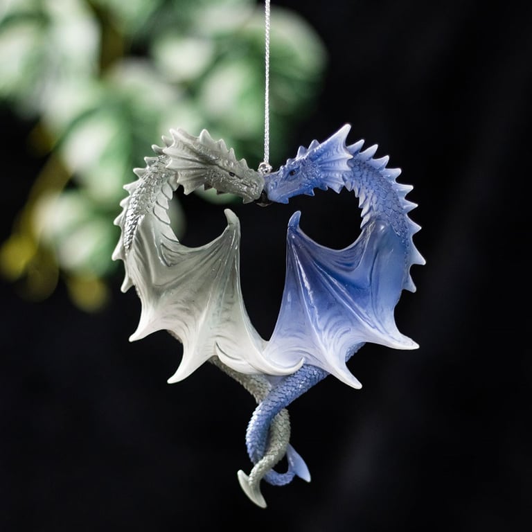 Dragon Heart Hanging Ornament by Anne Stokes - Intricately Detailed Fantasy Art Decoration